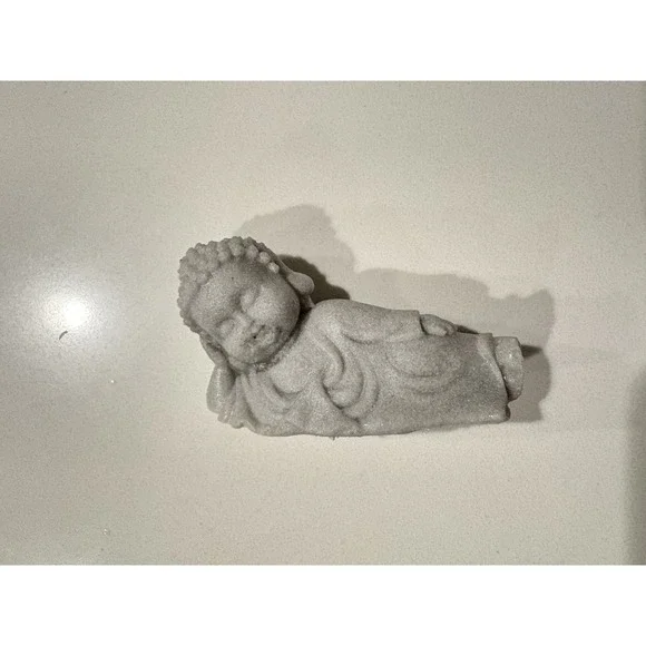 Mini Sleeping Buddha Statue Resin Zen Figurine – 3.5 inch Meditation Decor new - Picture 3 of 4